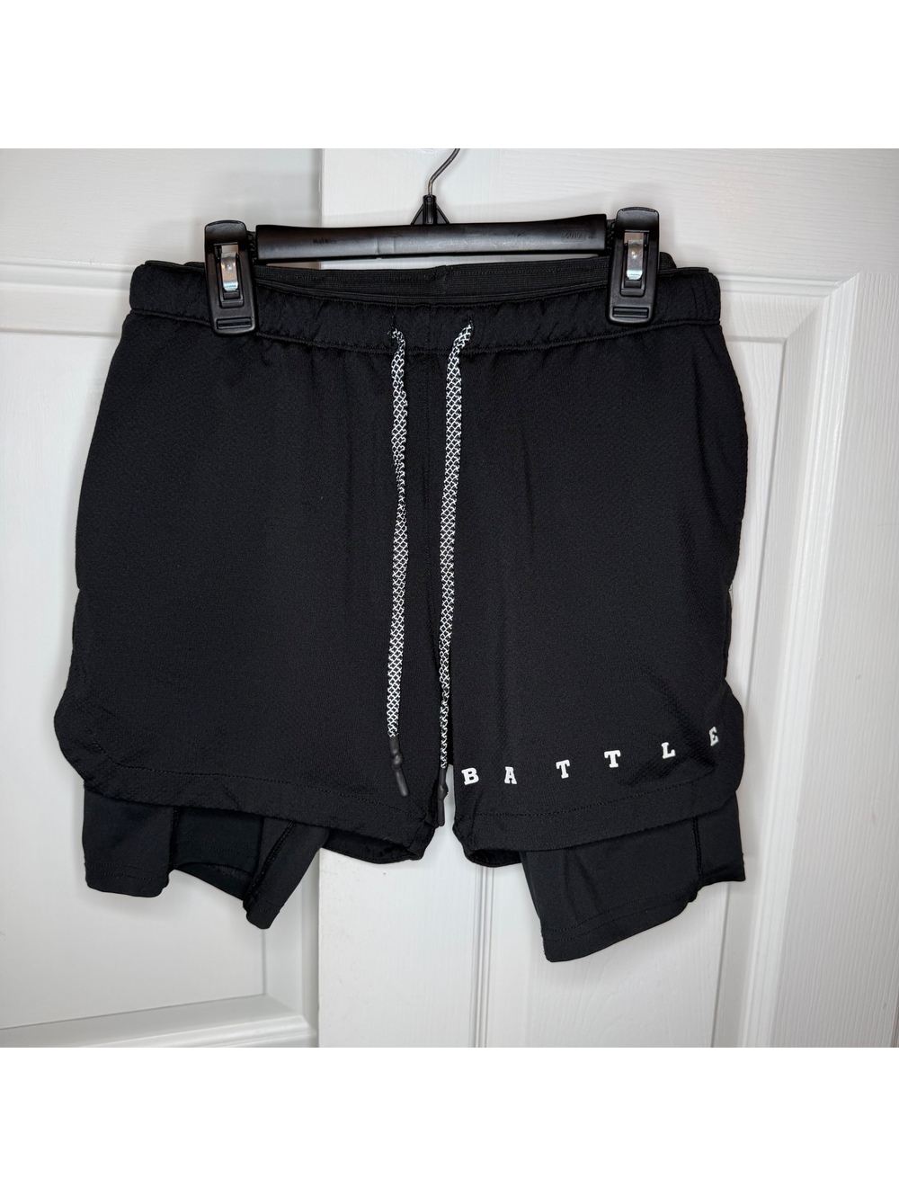 Battle Fly 5 Shorts Black Shorts with compression Shorts Lining Men’s S